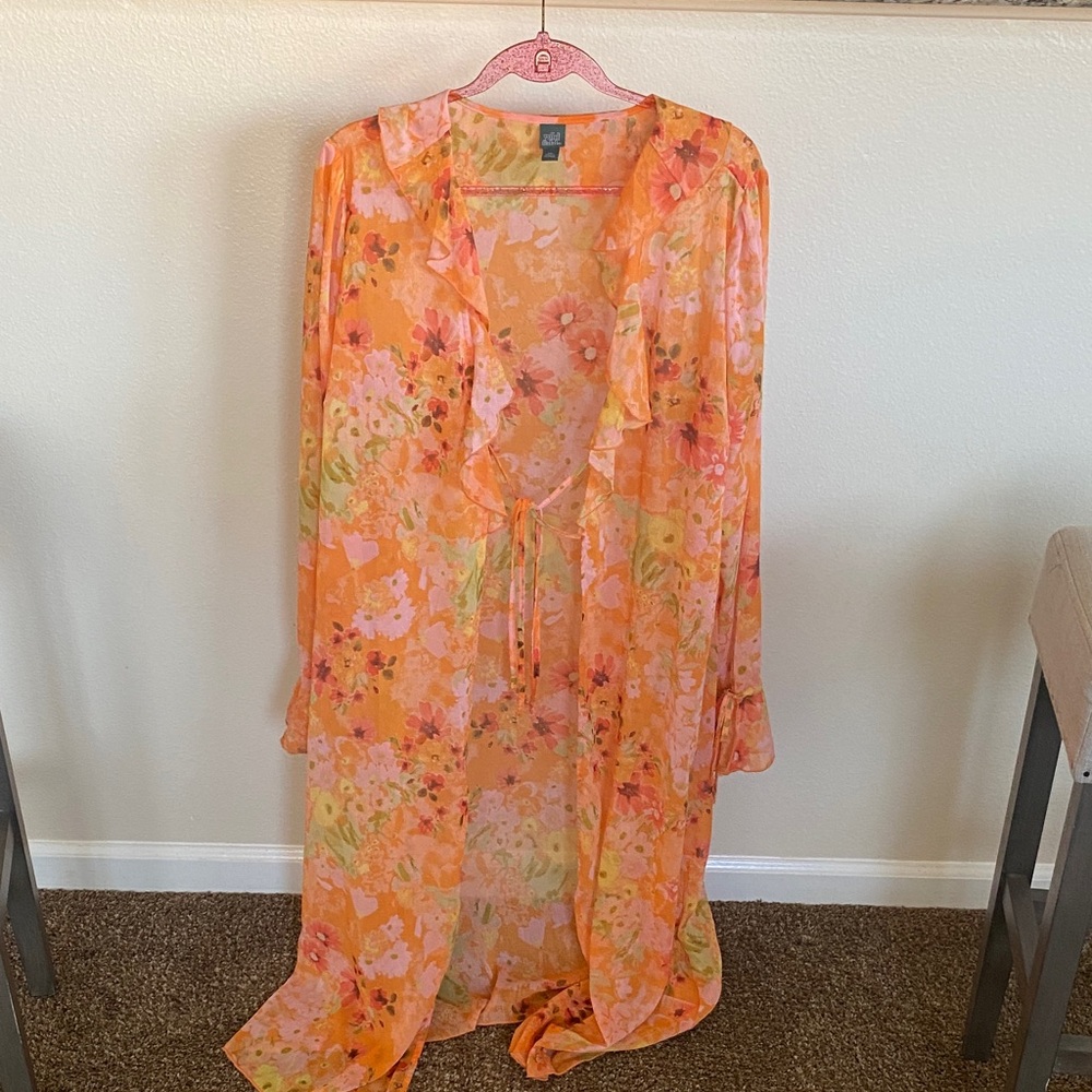 Wild Fable Floral Orange Maxi Dress